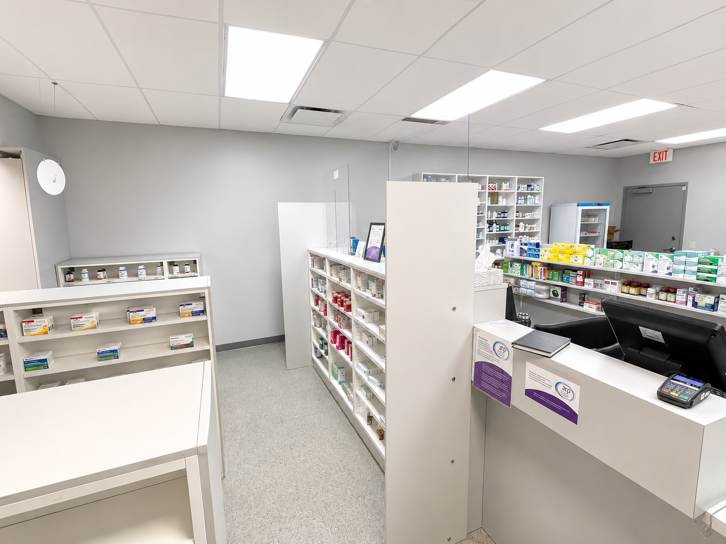 Pharmacy dispensary interior